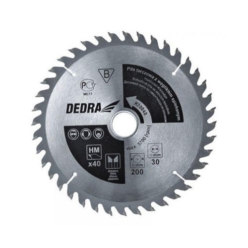 Disc ferastrau circular cu vidia pentru lemn HM 170X40X16 Dedra