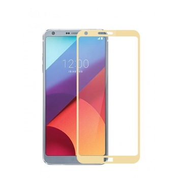Folie sticla full cover 3D securizata tempered glass LG G6 H870 Premium Glass gold Folie sticla full cover 3D securizata tempered glass LG G6 H870 Premium Glass gold