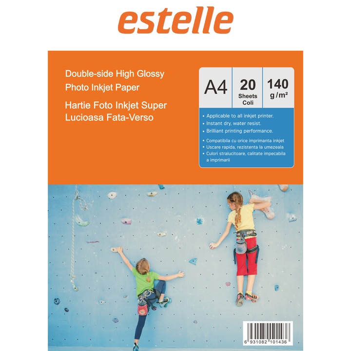 Hartie A4 lucioasa fata-verso 140g/mp pachet 20 coli