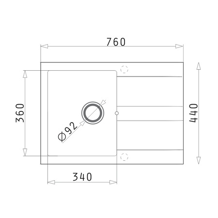 Pachet chiuveta Pyramis Star + baterie Pyramis, valva pop-up, 760x440mm, adancime cuva 170mm, montare pe blat, reversibila, compozit granit, bej