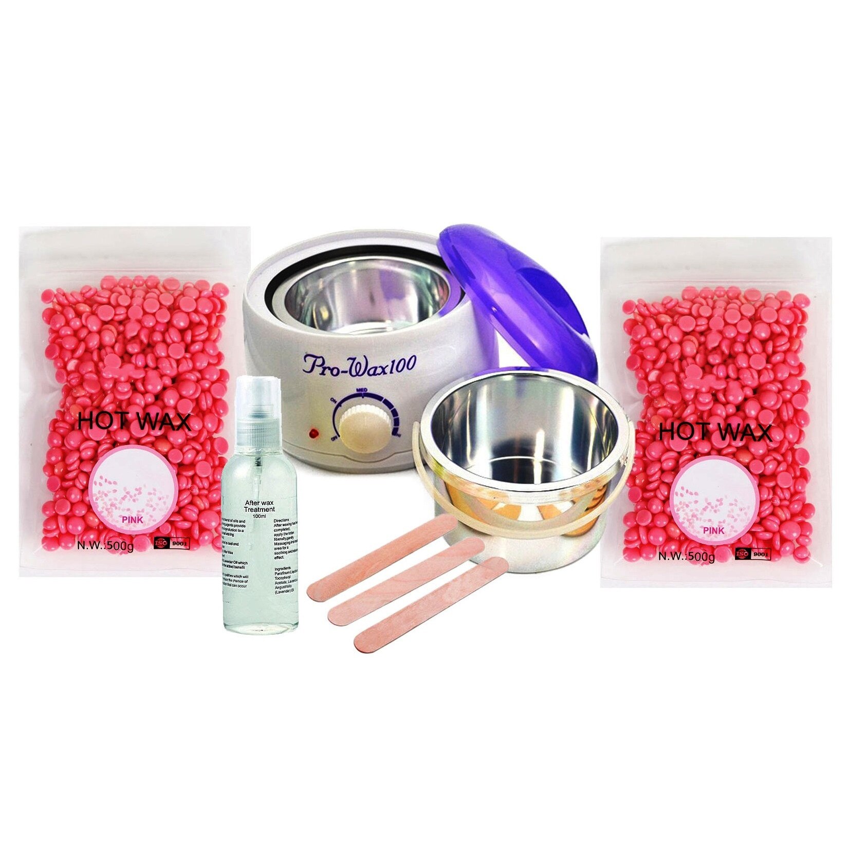 Kit Epilare No.74 cu Ceara Epilare Granule - EVO Double Wax Pink Star