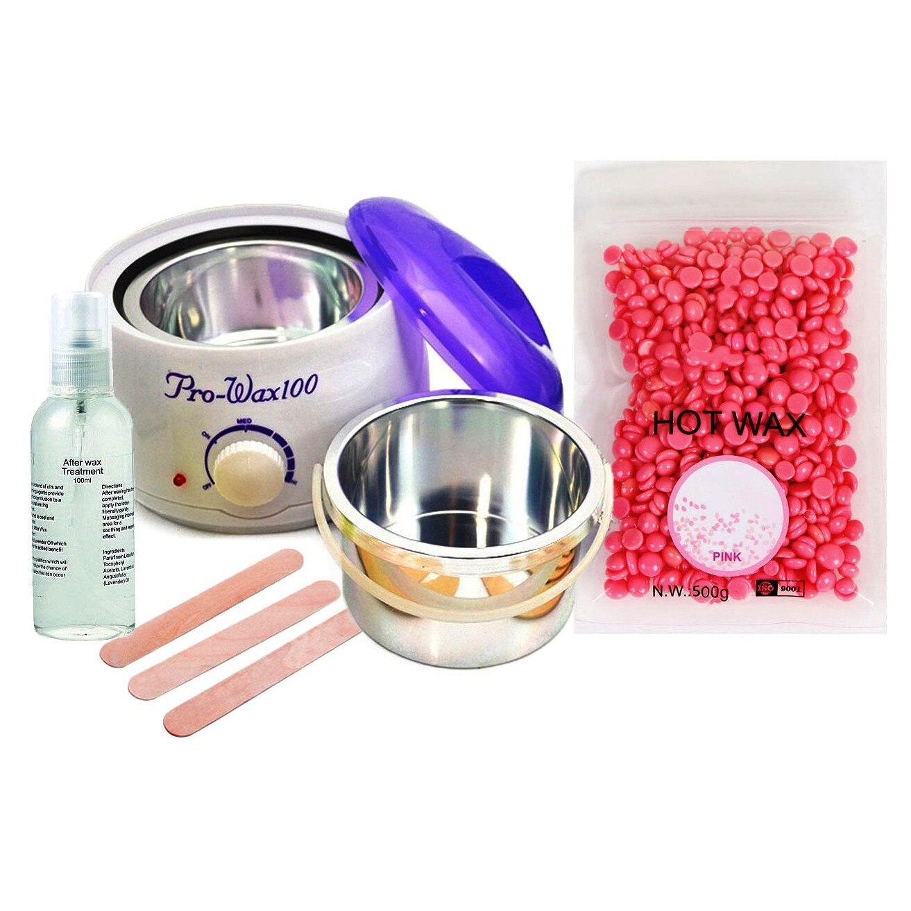 Kit Epilare No.73 cu Ceara Epilare Granule - EVO Wax Pink Star 100gr evo