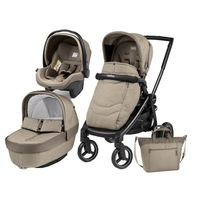Peg Perego Black Mat Team, 3 az 1-ben babakocsi, krémszínű