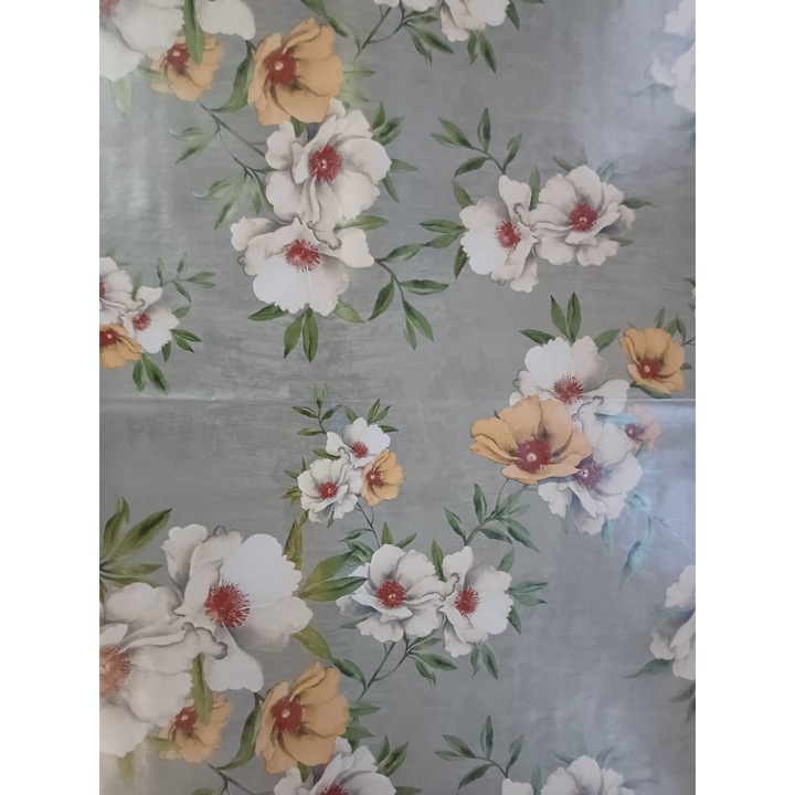 Водоустойчива покривка, мушама, правоъгълна, 100x140 см, PVC/текстилен материал, пролетна рисунка