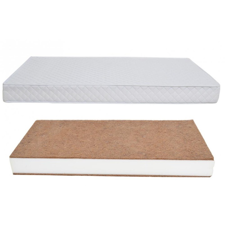 Saltea cu husa detasabila din microfibra Nichiduta Cocos Comfort + 120x60x10 cm