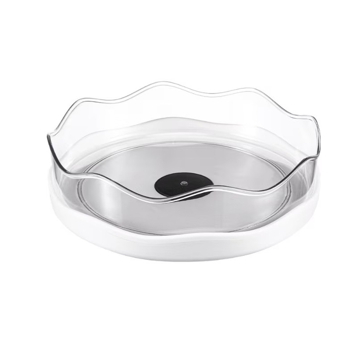 Въртяща се табла органайзер за хладилник или шкаф, awwaline, бяла, 27 см, въртене на 360 градуса