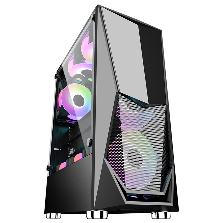 Настолен компютър AMD Ryzen 3 3100 до 3,9 Ghz, 32 GB DDR4 ram, 1 TB ултрабърз NVME SSD, AMD Radeon RX580 8 GB 256-битова видео карта, RGB кутия