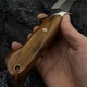 Cutit Premium pentru Vanatoare, "The Ranger", Otel M390 cu 62HRC si Maner de Lemn Natural de Nuc, Cu Teaca, Full Tang, 28 cm, pentru Camping sau Bushcraft, PriStyle®