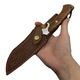 Cutit Premium pentru Vanatoare, "The Ranger", Otel M390 cu 62HRC si Maner de Lemn Natural de Nuc, Cu Teaca, Full Tang, 28 cm, pentru Camping sau Bushcraft, PriStyle®