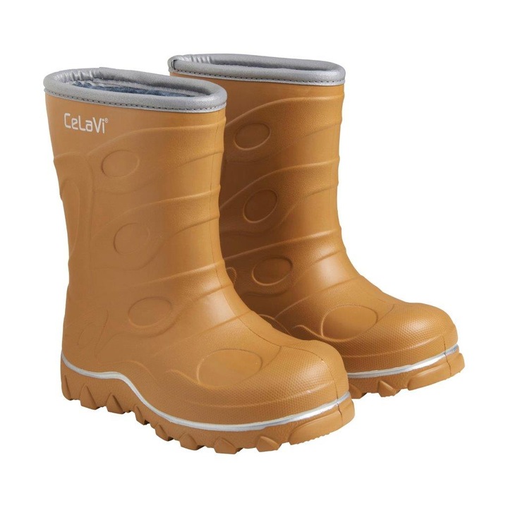 Amber - Cizme termice embosate ultrausoare cu captuseala pentru vreme rece - 59674, Maro