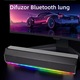 Бар високоговорител, Bluetooth 5.3, RGB осветление, TWS свързан, FM, TF, AUX, USB, HIFI звук, стерео, черен