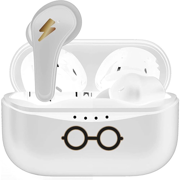 Слушалки Harry Potter, Symbols, Earpods, 13 x 4 x 10 cm, Бял