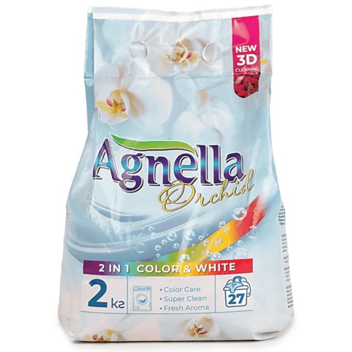 Agnella orchidea illatú mosópor, 2kg, 27 mosás