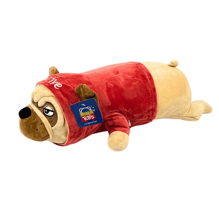 Плюшена играчка Куче, За гушкане, 50см, Червен