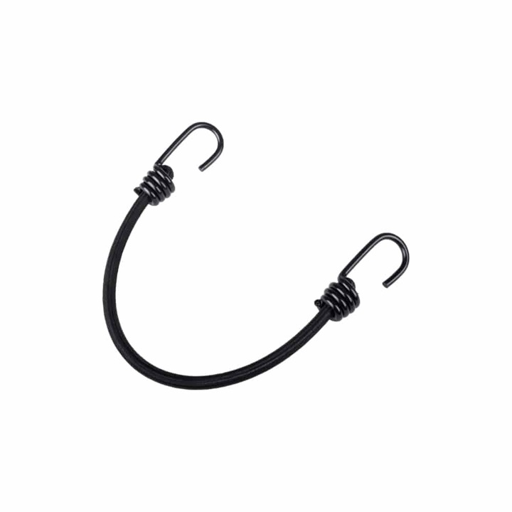 Funie extensibila cu 2 carlige, 8 mm x 60 cm, metal, negru, Boni-Shop®