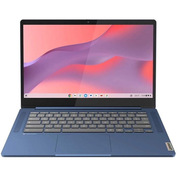Лаптоп Lenovo IdeaPad 3 Chrome 14M836" MediaTek MT8183 (8C, 4x A73 @2.0GHz + 4x A53 @2.0GHz), 4 GB, 64GB eMMC 5.1 "14" FHD, Chrome OS, Abyss Blue