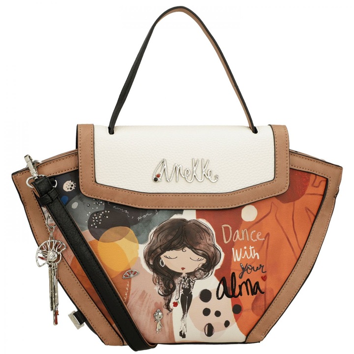 Geanta de umar dama, Anekke, Piele, Multicolor