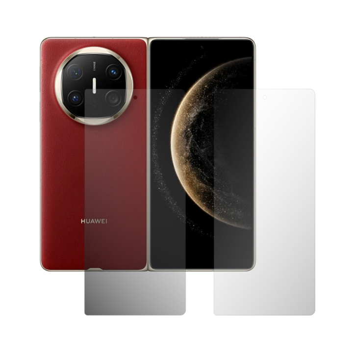 2X Folie24 képernyővédő fólia készlet, Huawei Mate X6-hoz, 1X Ultra-Clear + 1X matt, teljes kijelzőfedés, ragasztó, rugalmas, önregenerálódással