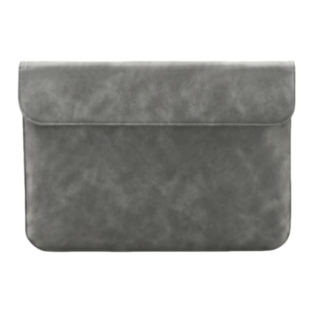 Geanta pentru laptop, 16 inch, material PU, capacitate mare, fara miros, aspiratie magnetica, design subtire si usor, impermeabil si rezistent la uzura, rezistenta la impact, gri inchis