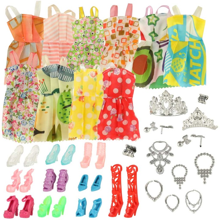 OEM Babaruha és kiegészítő készlet, többszínű, 43 darab