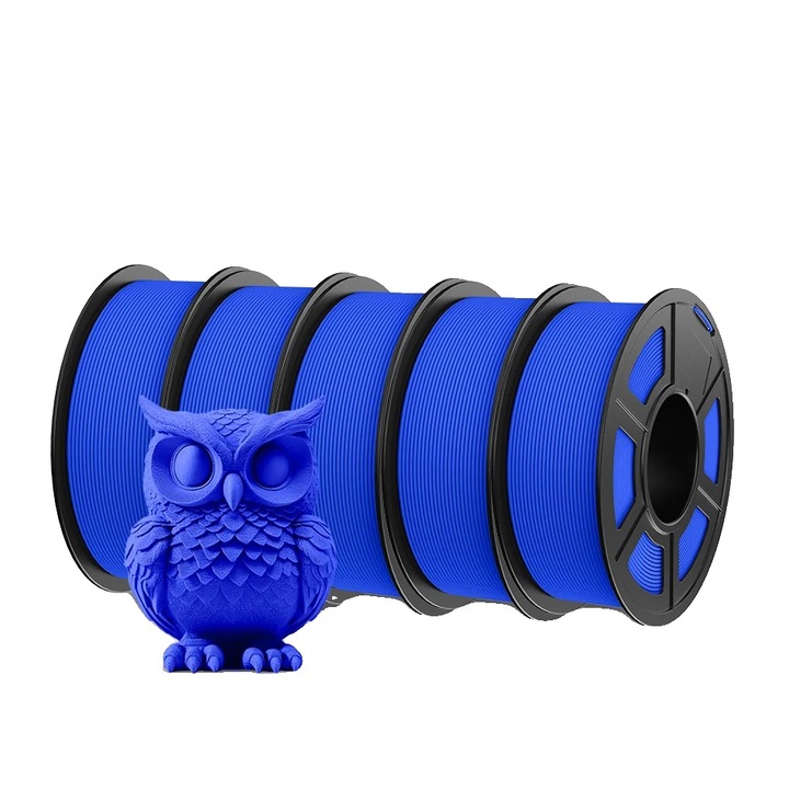 Filament PETG 1.75 mm, HSPETG Blue, set 5 role, culoare albastra, viteza de imprimare 50-100mm/s