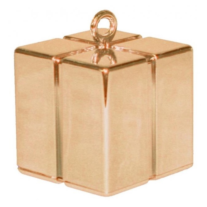 Rose Gold ajándékdoboz formájú léggömb, lufi súly