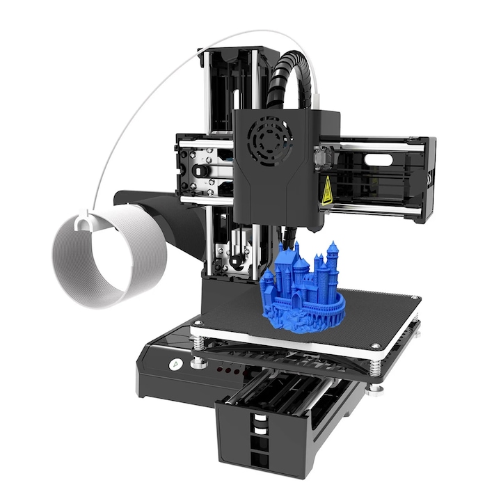 3D принтер EasyThreed, компактен дизайн, печат с едно кликване, черен