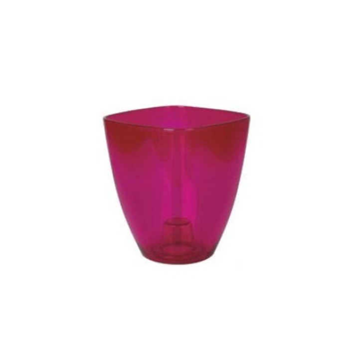 Ghiveci transparent amarant 10 cm, POLPLAST