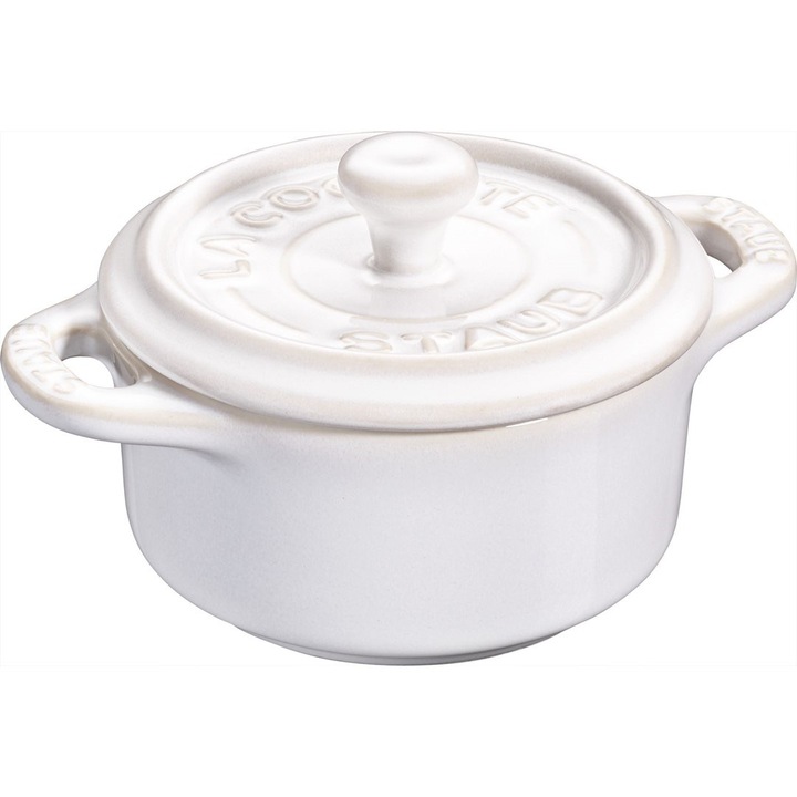 Mini kerek tégely 200 ml, Staub, elefántcsont színű
