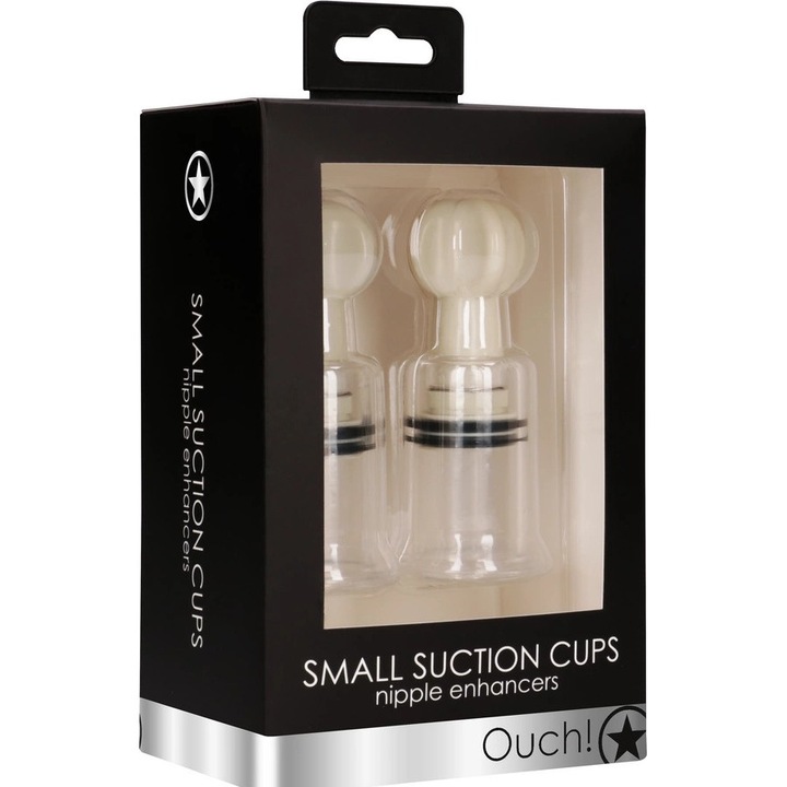 Комплект 2 секс помпички Ouch!, Прозрачно бял, Размер S