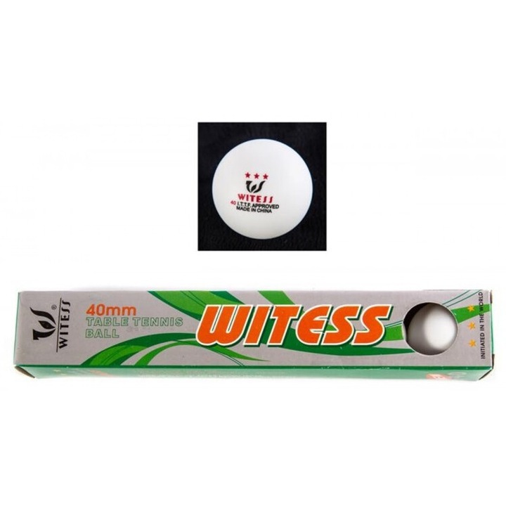 Set 6 mingi ping-pong, Midex, alb