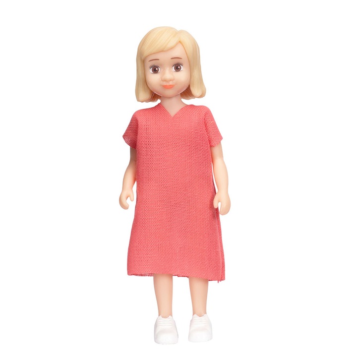 Lundby babaház baba, szett, kivehető ruhákkal, többszínű, 1:18