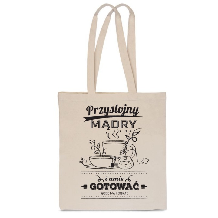 PoStar pamuttáska, cipzáras modell, 30x40cm, bézs