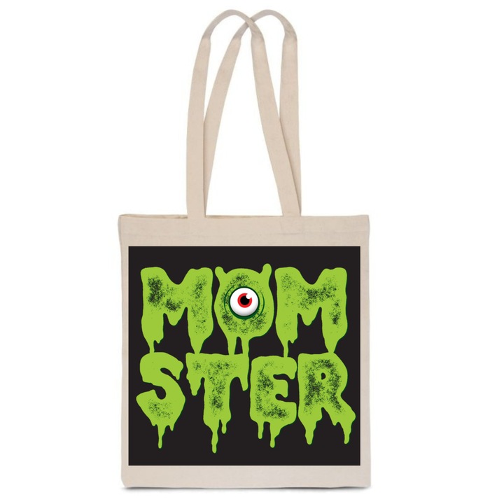 Női táska PoStar, pamut, bézs/fekete