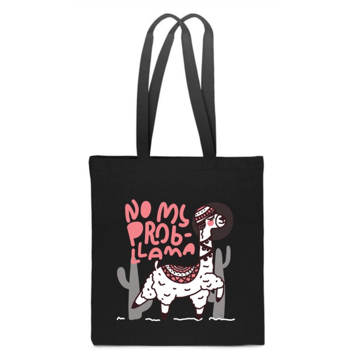 Noi taska, fekete, 38x42cm, pamut, hordhato modell