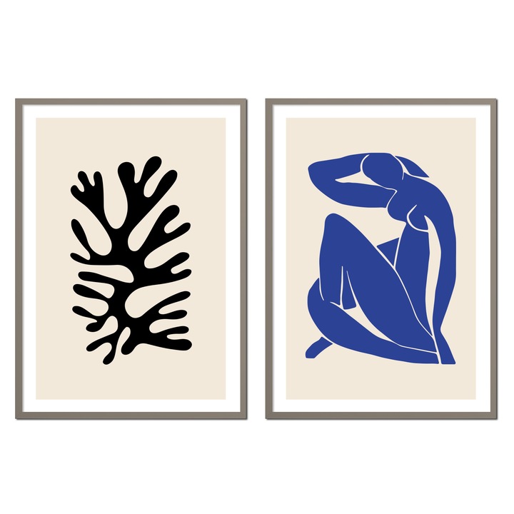 Tablouri PoStar, set 2, femeie Henri Matisse, 73x53cm, bej