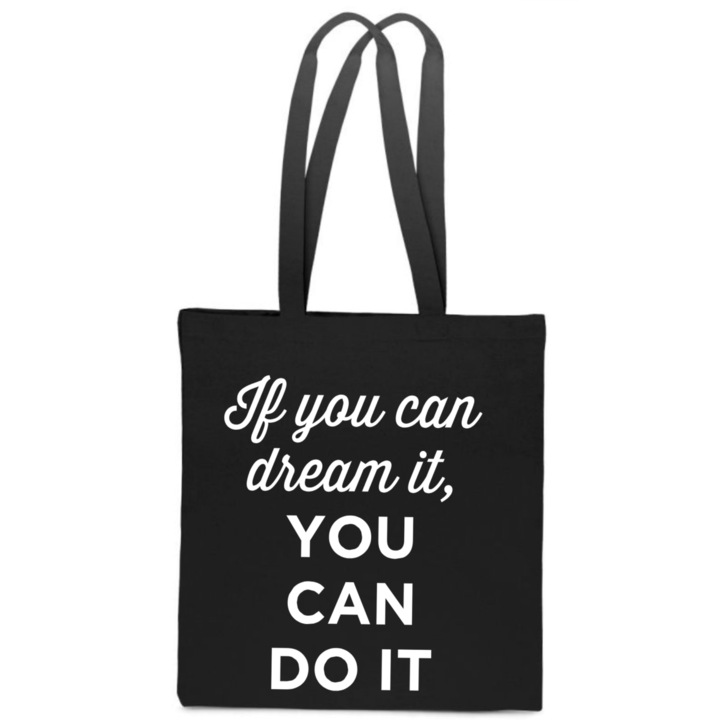 Női táska, fekete, 38x42cm, pamut