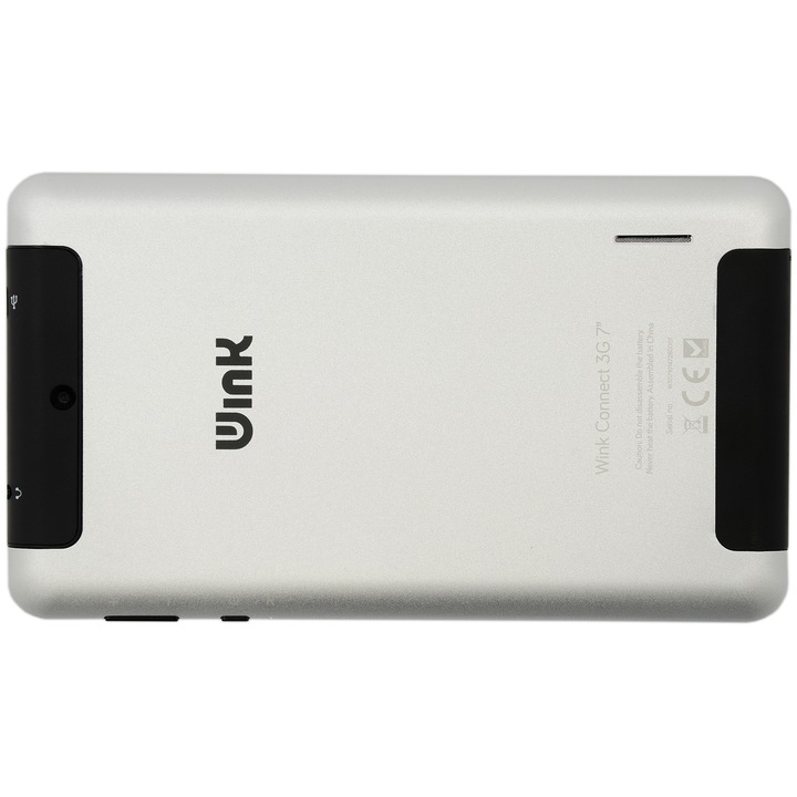 Таблет Wink Connect 3G с процесор Cortex A7 Quad Core 1.3GHz, 7", IPS, 1GB DDR3, 8GB, Wi-Fi, GPS, Bluetooth, Android 4.2.2 Jelly Bean, Черен/Сребрист