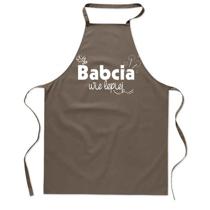 Sorturi bucatarie si gratar, PoStar, Fartuch cu model Babcica, bej