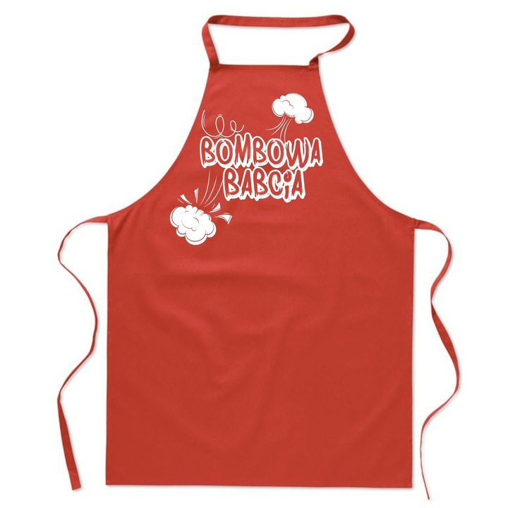 Sort bucatarie PoStar, Fartuch rosu, 100% bumbac, cadou pentru Dzien FA_432_cw