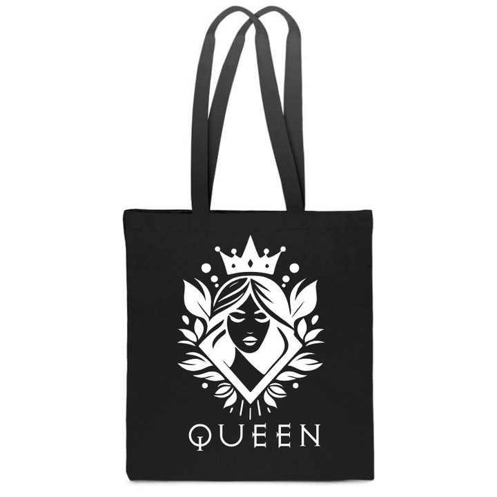 Női táska PoStar EKO TORBA Bawelna, fekete, Valentin napi ajándék, pamut