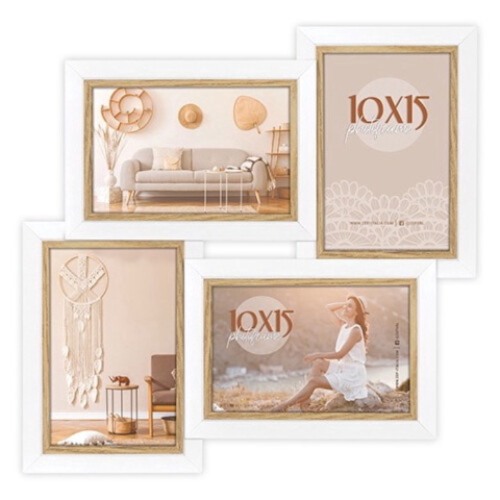 Rama foto, ZEP Ayas 4Q, Pentru 4 fotografii 10x15 cm., Lemn