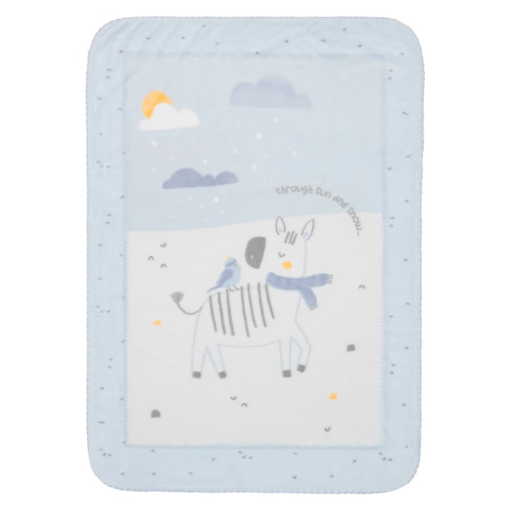 Меко бебешко одеяло, Kikkaboo Stripy Friends, Шерпа, 80/110 см