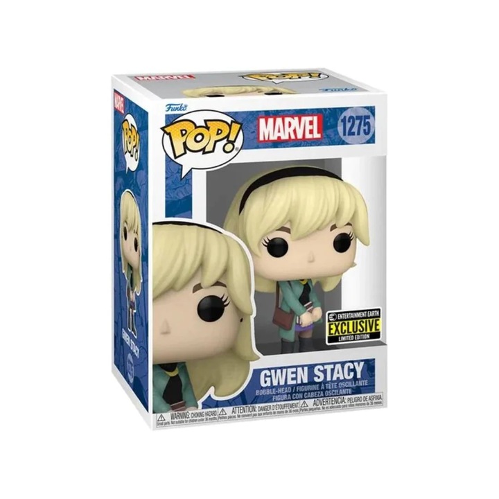 Колекционерска фигурка Funko POP! Gwen Stacy, #1275, Entertainment Earth Exclusive стикер, Внос от САЩ