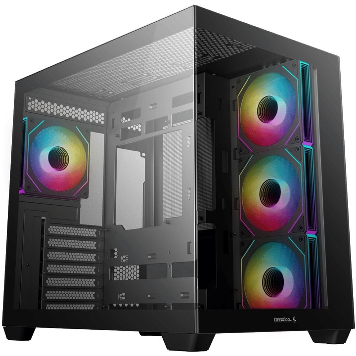 Компютърна кутия Deepcool CG530 4F, Черен, Middle Tower