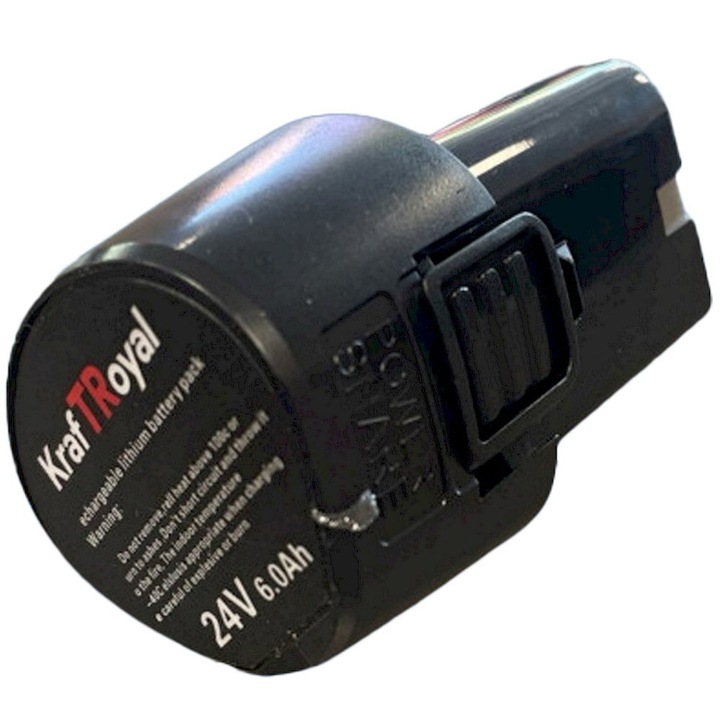 Акумулаторна батерия Kraft Royal, Презареждаема, Прави уши, 24VDC, 6Ah, Li-ion