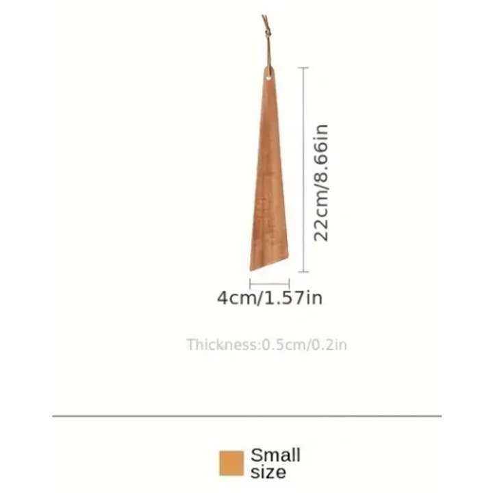 Spatula din lemn de tec, ustensila de bucatarie pentru prajit, lingura de gatit cu accesoriu pentru agatat, ustensila alimentara rezistenta