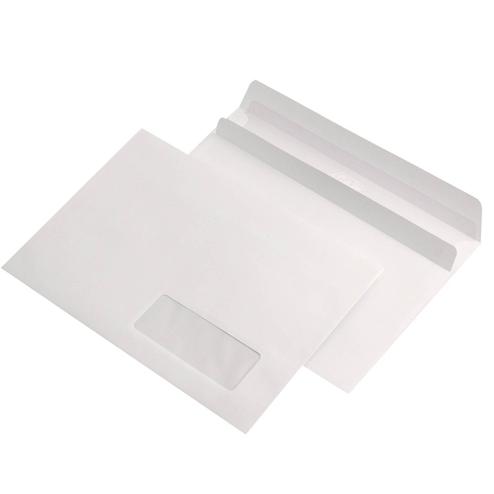 Plic C5 cu fereatra dreapta, GPV, alb, autoadeziv, 500buc/cut