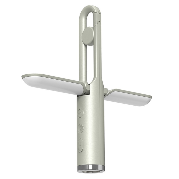 Lampa de camping pentru exterior, Aiorber, mod lanterna, semnal luminos SOS, poate fi agatata, lumina laterala rabatabila la 90°, trei setari de luminozitate, moduri de clipire rapida si lenta, verde