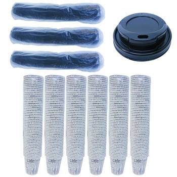 Pachet - 6 x Set pahare unica folosinta din carton, Pentru Cafea, Ceai, Bauturi calde, 8 OZ, 240ml, 50buc/Set + 3 x Set Capace de unica folosinta, 240ml, 8 OZ, 100buc/Set Pachet - 6 x Set pahare unica folosinta din carton, Pentru Cafea, Ceai, Bauturi calde, 8 OZ, 240ml, 50buc/Set + 3 x Set Capace de unica folosinta, 240ml, 8 OZ, 100buc/Set